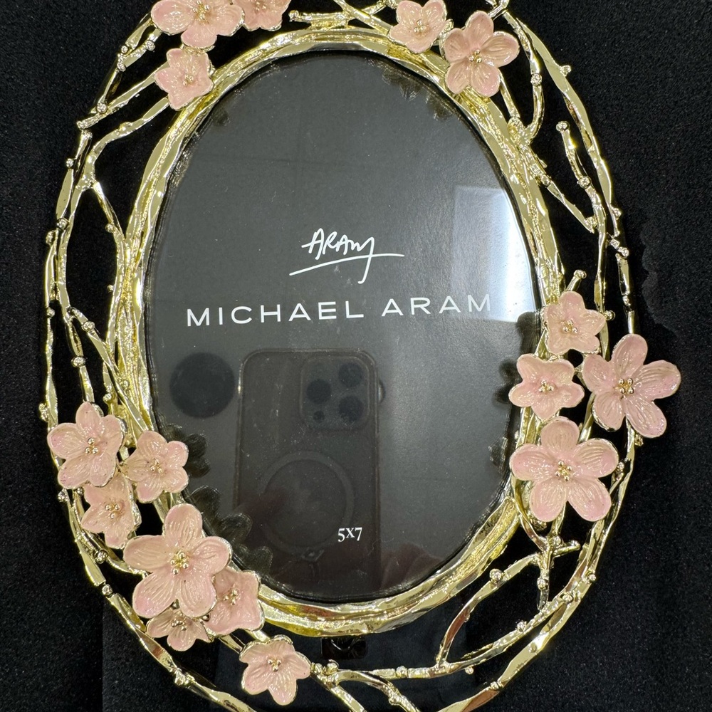 Michael Aram Pink Floral Oval Frame